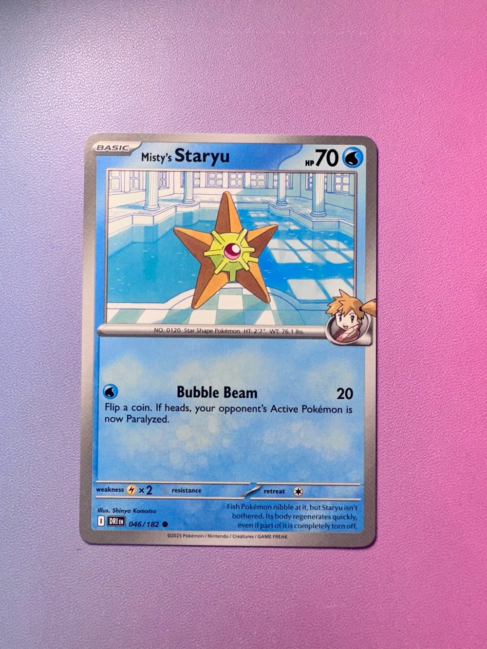 misty’s staryu - 046/182 (common) — pokemon: destined rivals